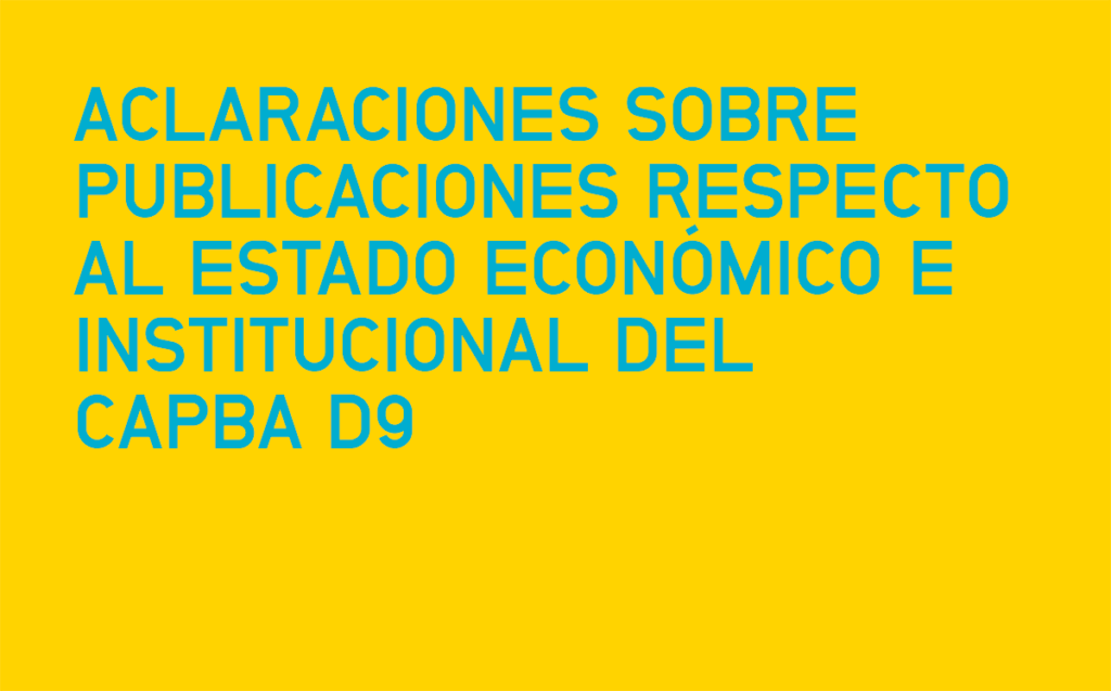 Aclaraciones sobre publicaciones respecto al estado económico e institucional del Capba D9