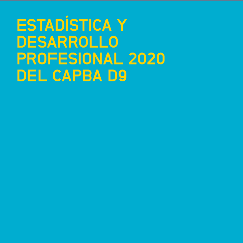 Estadística y desarrollo profesional 2020 del Capba D9