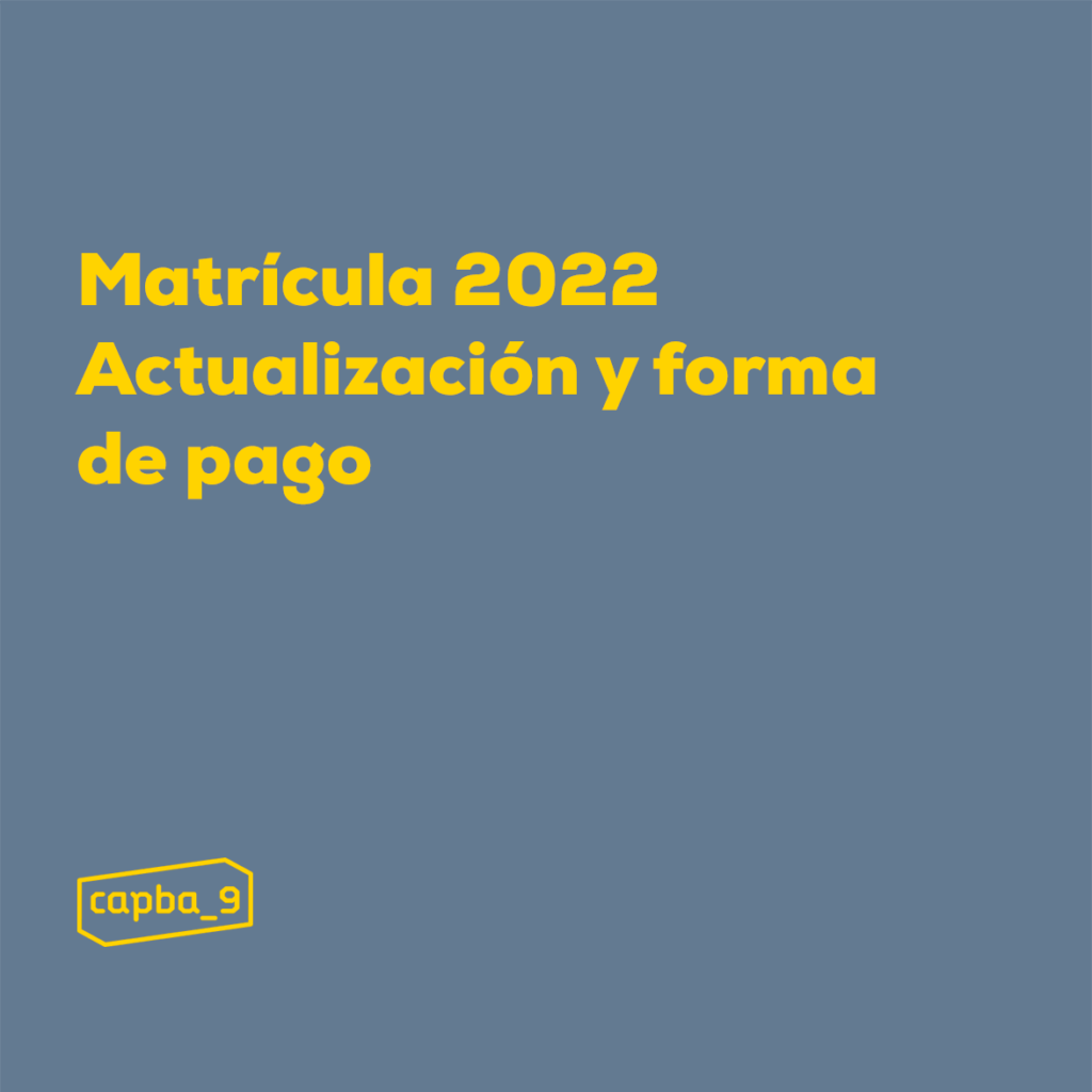 Matrícula 2022 - Actualización y forma de pago