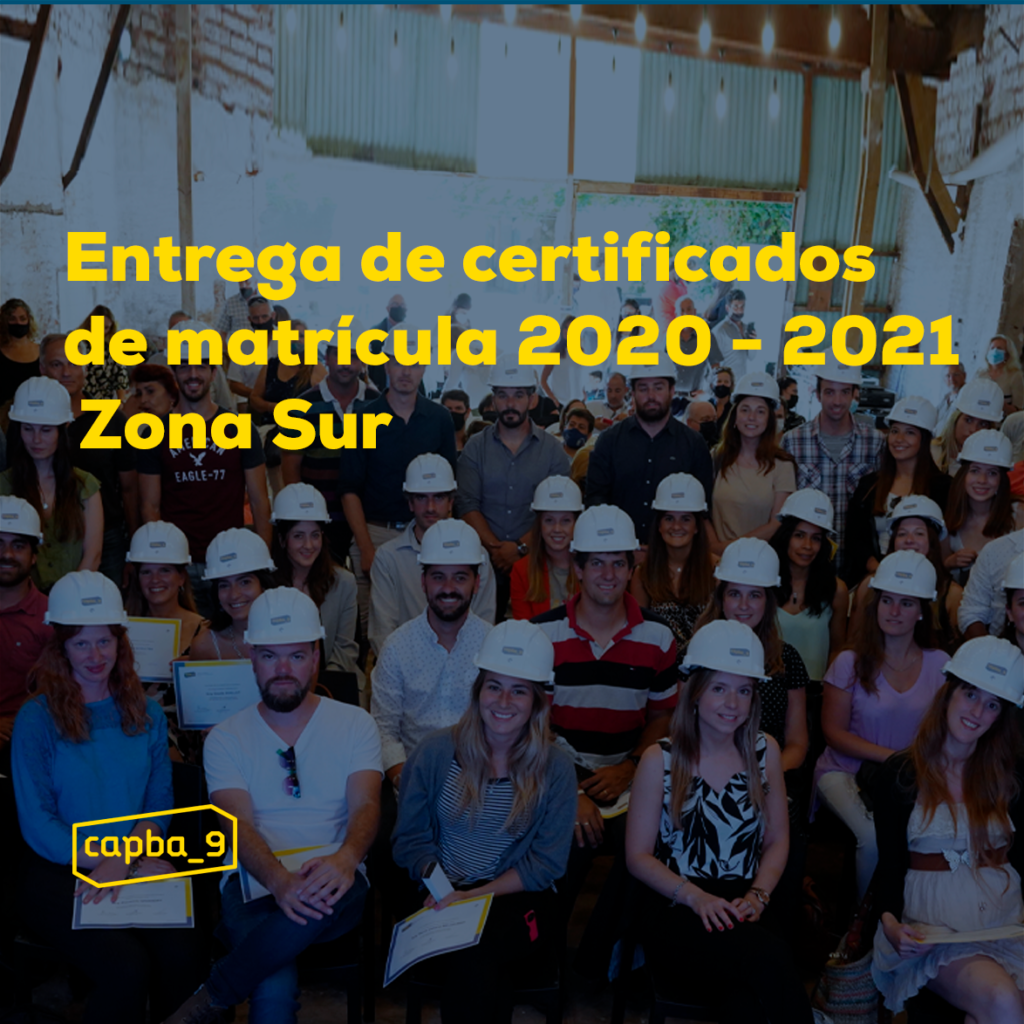 Entrega de certificados de matrícula 2020 - 2021 - Zona Sur