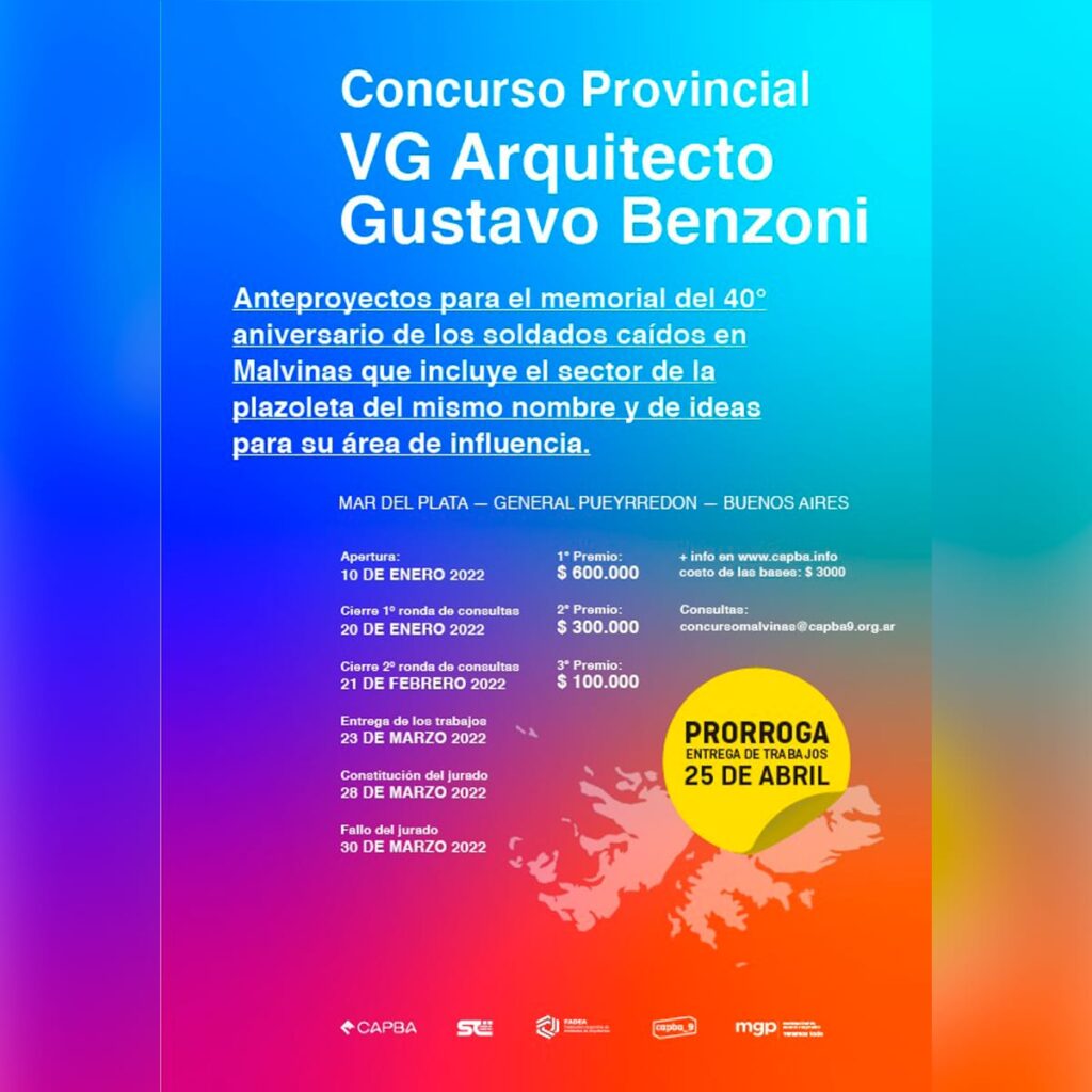 Prórroga Concurso Provincial VG Arquitecto Gustavo Benzoni
