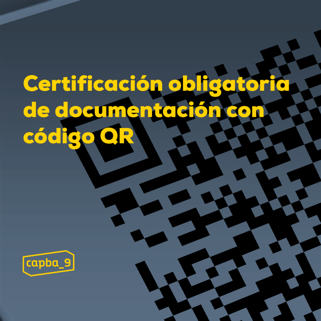 Certificación obligatoria de documentación con código QR