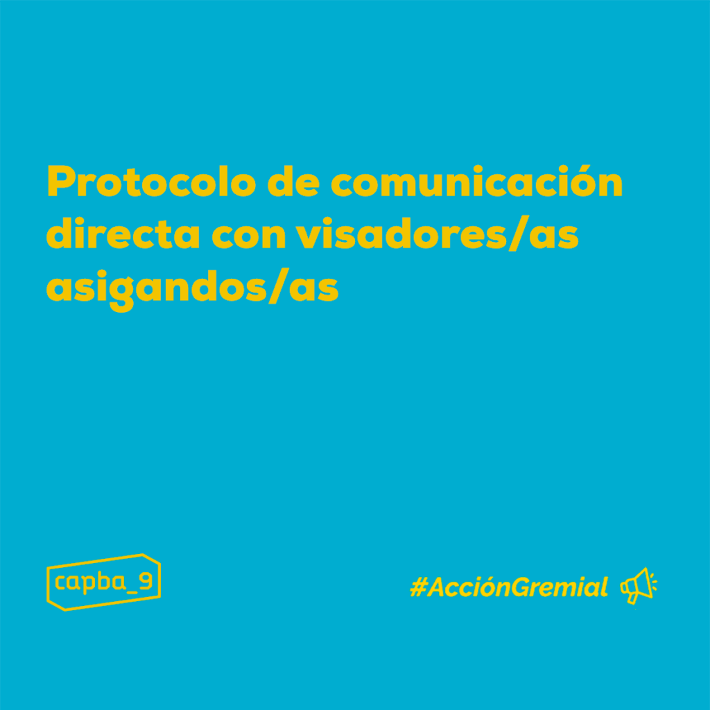 Protocolo de comunicación directa con visadores/as asigandos/as
