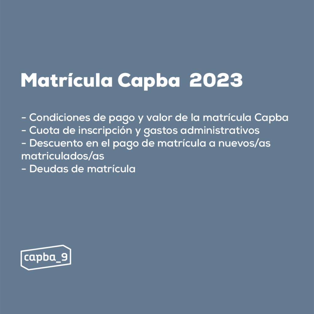 Matricula Capba 2023