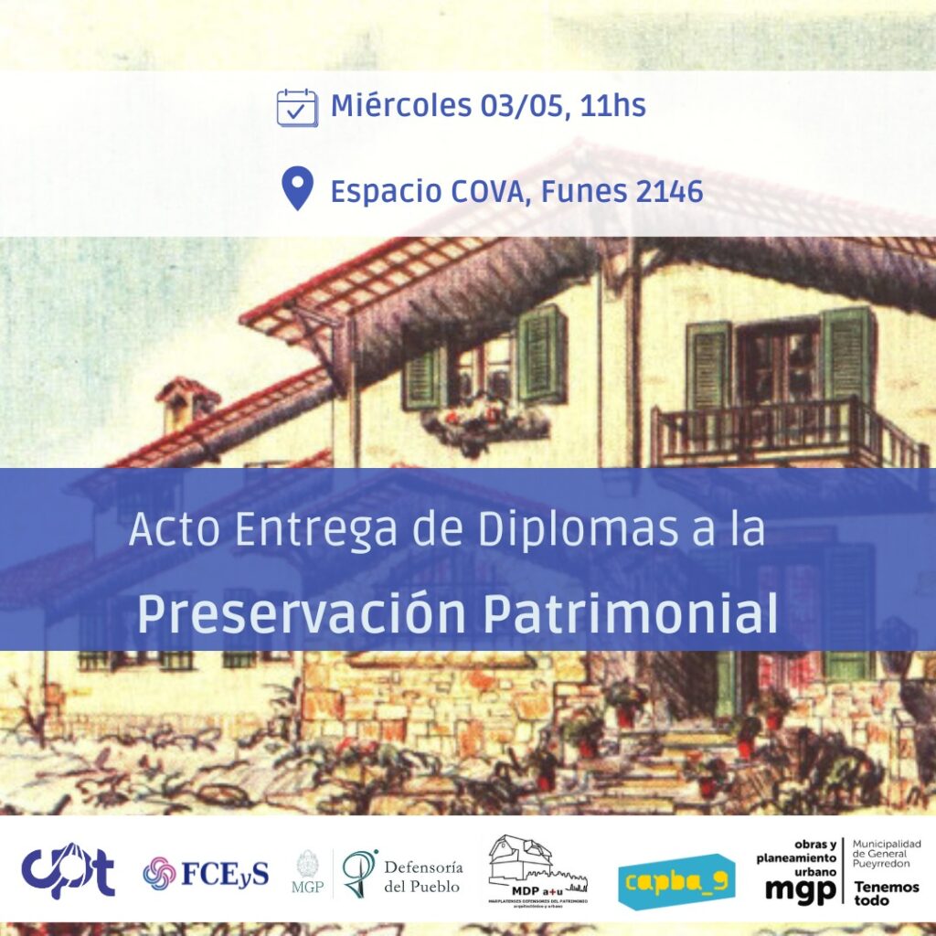 Entrega de diplomas a la Preservación Patrimonial