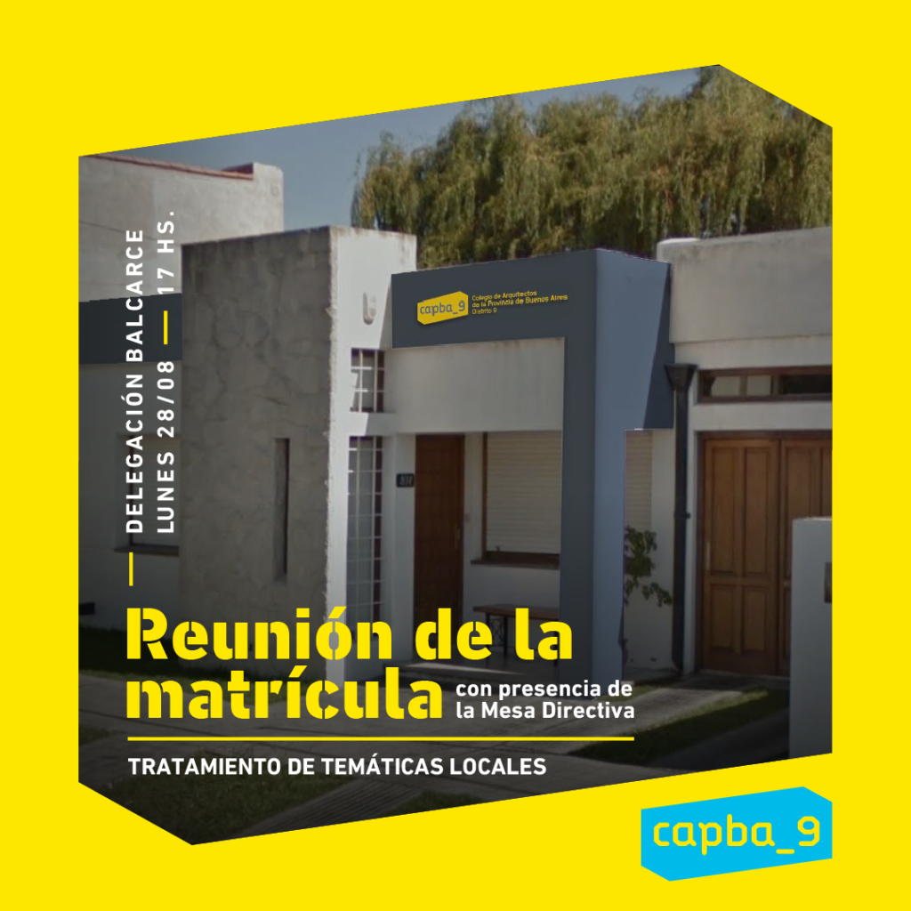 Reunión de la matrícula en Delegación Balcarce