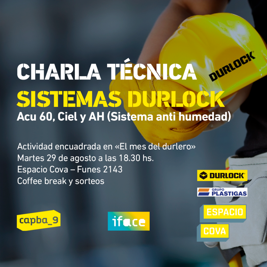 Charla técnica sistemas Durlock: Acu 60, Ciel y AH (Sistema anti humedad)