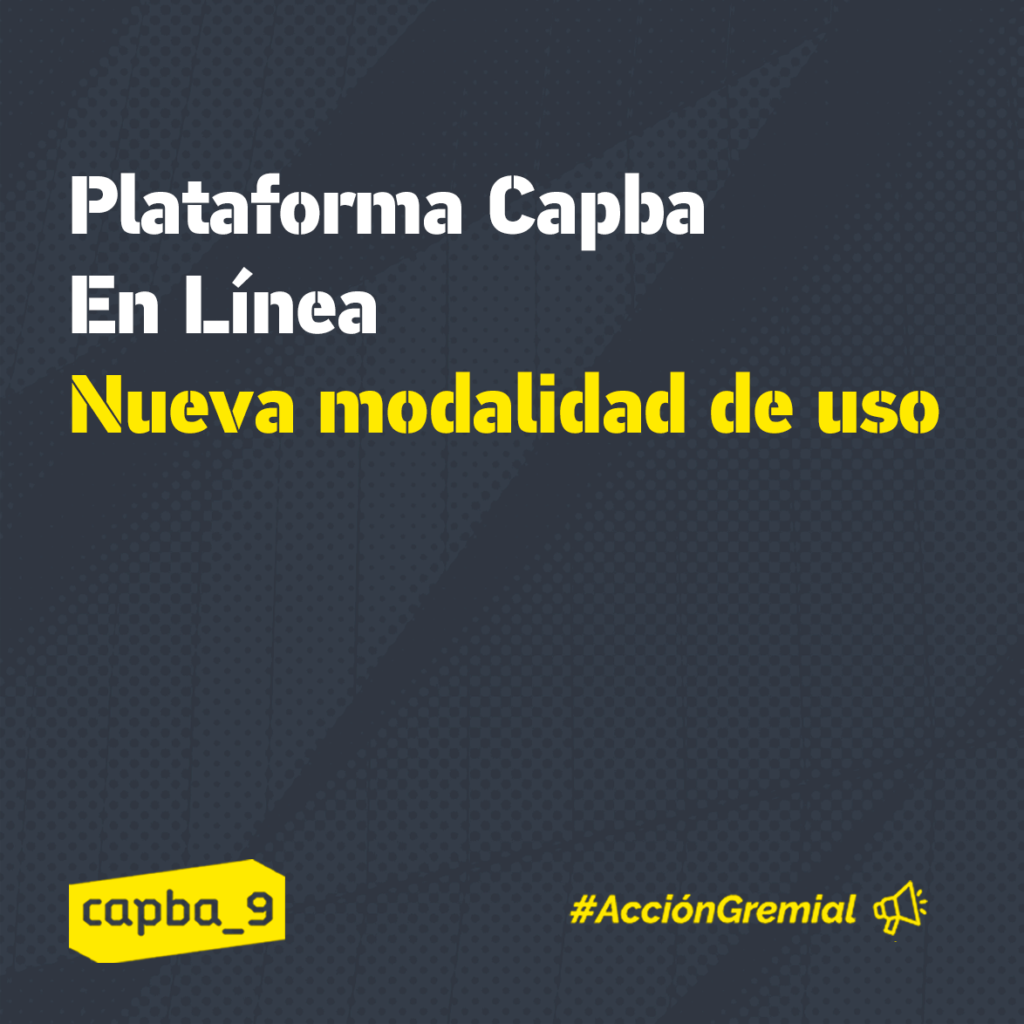 Plataforma Capba En Línea - Nueva modalidad de uso